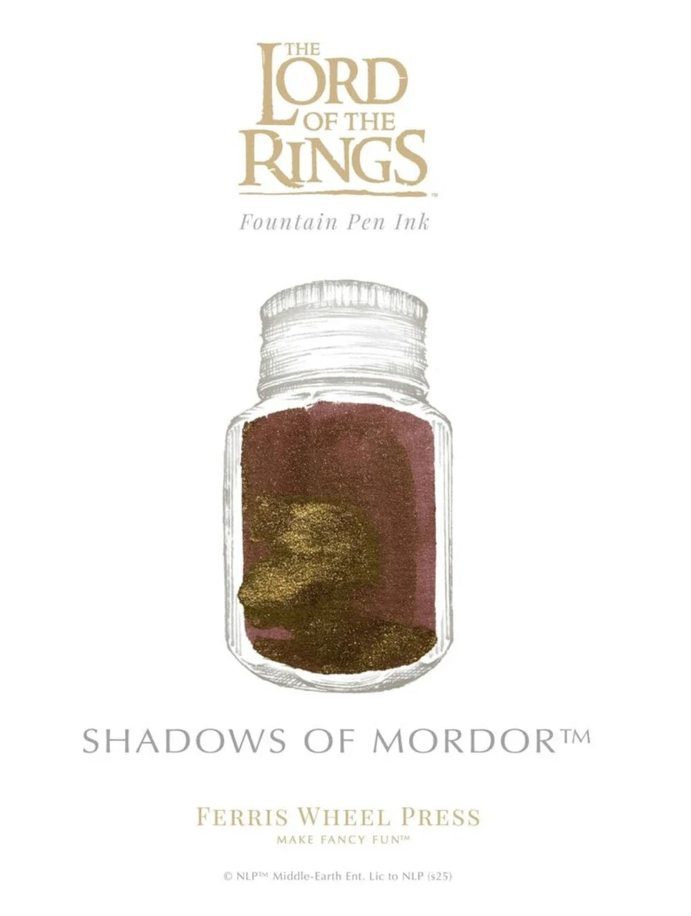 ⭐*NIB!* Warner Bros. | Lord of the Rings | Shadows of Mordor 28ml Fountain Ink